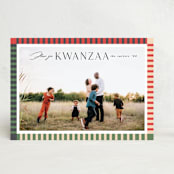 "Lined edge" - Kwanzaa Cards in Watermelon by Creo Study - Front