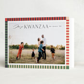 "Lined edge" - Kwanzaa Cards in Watermelon by Creo Study - Folded Card