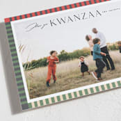 "Lined edge" - Kwanzaa Cards in Watermelon by Creo Study - Detail
