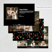 "Kwanzaa Boarder" - Kwanzaa Cards in Onyx by Pixel and Hank - Back of Card Options
