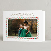 "Colorful Border" - Kwanzaa Cards in Carnival by Phrosné Barwood - Folded Card