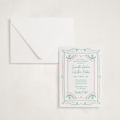 "Sketch" - Letterpress Baby Shower Invitations in Sketch by Elly - Invitation with Envelope
