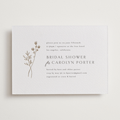 "rustic elegance" - Letterpress Bridal Shower Invitations in Matte Gold by Kelly Schmidt - Front