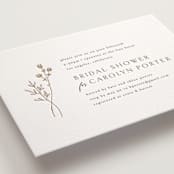"rustic elegance" - Letterpress Bridal Shower Invitations in Matte Gold by Kelly Schmidt - Detail