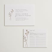 "rustic elegance" - Letterpress Bridal Shower Invitations in Matte Gold by Kelly Schmidt - Matching Insert Card