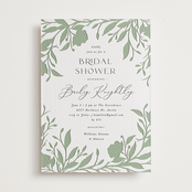 "Hyde Park" - Letterpress Bridal Shower Invitations in Soft Black by Melanie Kosuge - Front