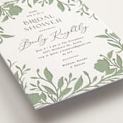 "Hyde Park" - Letterpress Bridal Shower Invitations in Soft Black by Melanie Kosuge - Detail