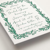 "Doodled" - Letterpress Bridal Shower Invitations in Cucumber by Petra Kern - Detail