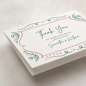 "Sketch" - Letterpress Baby Shower Thank You Cards in Sketch by Elly - Detail