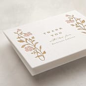 "Mirror Floral" - Letterpress Baby Shower Thank You Cards in Mirror Floral by Everett Paper Goods - Detail