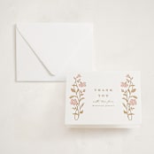 "Mirror Floral" - Letterpress Baby Shower Thank You Cards in Mirror Floral by Everett Paper Goods - Invitation with Envelope