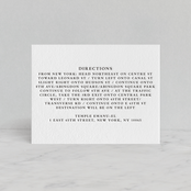 "Notable" - Letterpress Direction Cards in Soft Black by Olivia Raufman - Front