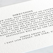 "Notable" - Letterpress Direction Cards in Soft Black by Olivia Raufman - Detail