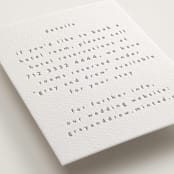 "Very Plain" - Letterpress Direction Cards in Gravel by Phrosné Barwood - Detail