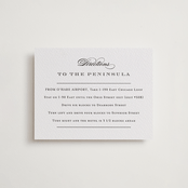 "First impression" - Letterpress Direction Cards in Soft Black by Kimberly FitzSimons - Front