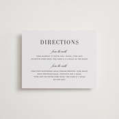 "Timeless" - Letterpress Direction Cards in Soft Black by Jessica Williams - Front