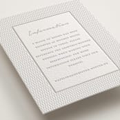 "Botanical Garden" - Letterpress Direction Cards in Dove Grey | Blind Deboss by Kaydi Bishop - Detail