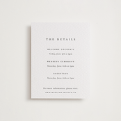 "A Thousand Years" - Letterpress Direction Cards in Soft Black by Design Lotus - Front