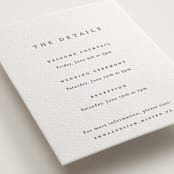 "A Thousand Years" - Letterpress Direction Cards in Soft Black by Design Lotus - Detail