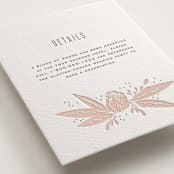"Rose" - Letterpress Direction Cards in Soft Black | Latte by Leah Bisch - Detail