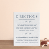 "Refined Tradition" - Letterpress Direction Cards in Indigo by Stacey Meacham - Front