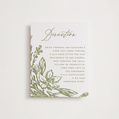 "Eden" - Letterpress Direction Cards in Pistachio by Grae - Front