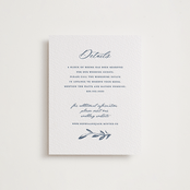 "Everlasting" - Letterpress Direction Cards in Indigo by Susan Moyal - Front