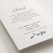 "Everlasting" - Letterpress Direction Cards in Indigo by Susan Moyal - Detail