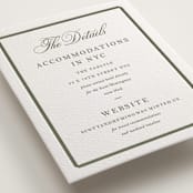 "Bevel" - Letterpress Direction Cards in Moss by Megan Davis - Detail