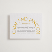 "Archway" - Letterpress Direction Cards in Dandelion | Soft Black by Lori Wemple - Front