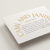 "Archway" - Letterpress Direction Cards in Dandelion | Soft Black by Lori Wemple - Detail