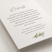 "Gathered" - Letterpress Direction Cards in Pistachio | Soft Black by Susan Moyal - Detail