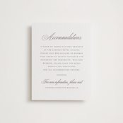 "Calligraphie" - Letterpress Direction Cards in Graphite by Wildfield Paper Co - Front