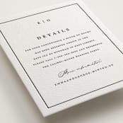 "Heritage" - Letterpress Direction Cards in Soft Black by Stacey Meacham - Detail