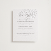 "Vine" - Letterpress Direction Cards in Warm Gray by Wildfield Paper Co - Front
