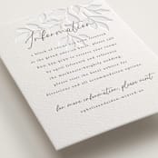 "Vine" - Letterpress Direction Cards in Warm Gray by Wildfield Paper Co - Detail