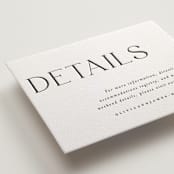 "Bold Names" - Letterpress Direction Cards in Soft Black by Vera Lim - Detail