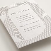 "waves" - Letterpress Direction Cards in Dove Grey by Elly - Detail