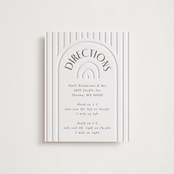 "Hilo" - Letterpress Direction Cards in Warm Gray by Itsy Belle Studio - Front
