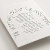 "Romance Arch" - Letterpress Direction Cards in Mint by Angela Thompson - Detail