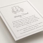 "Chic Monogram" - Letterpress Direction Cards in Cement by Mansi Verma - Detail