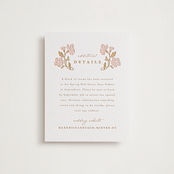 "Mirror Floral" - Letterpress Direction Cards in Faux Gold by Everett Paper Goods - Front
