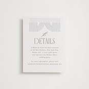 "Framed Elegance" - Letterpress Direction Cards in Framed Elegance by Creo Study - Front