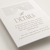 "Framed Elegance" - Letterpress Direction Cards in Framed Elegance by Creo Study - Detail