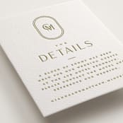 "Gianna" - Letterpress Direction Cards in Gianna by Kristie Kern - Detail