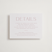 "Monroe" - Letterpress Direction Cards in Classic Pink by Kristie Kern - Front