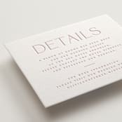 "Monroe" - Letterpress Direction Cards in Classic Pink by Kristie Kern - Detail
