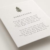 "Evergreens" - Letterpress Direction Cards in Olive by Itsy Belle Studio - Detail