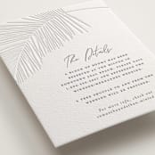"Palm Arbor" - Letterpress Direction Cards in Graphite by Owl and Toad - Detail