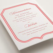 "Bowery" - Letterpress Direction Cards in Rose by Megan Davis - Detail